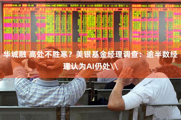 华城融 高处不胜寒？美银基金经理调查：逾半数经理认为AI仍处\