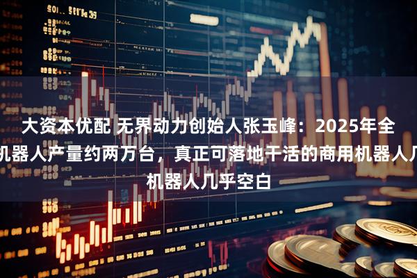 大资本优配 无界动力创始人张玉峰：2025年全球人形机器人产量约两万台，真正可落地干活的商用机器人几乎空白